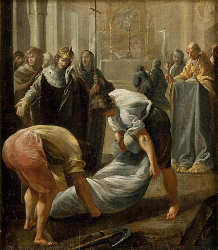 Le roi Louis VII jeune, pleure la mort de Suger, Juste D'egmont, 3e quart 17e siècle