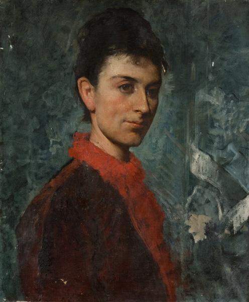 Dame à la colerette rouge, Jules Elie Delaunay, 4e quart 19e siècle