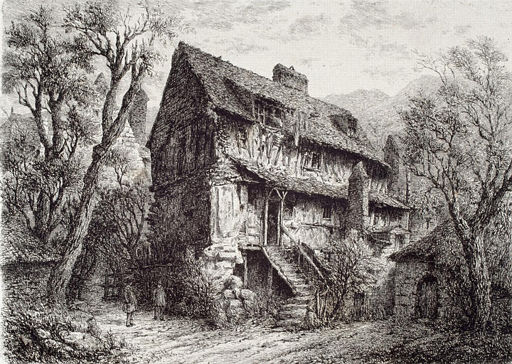 Vue prise rue Beausoleil à Nantes, Olivier de Wismes, 4e quart 19e siècle