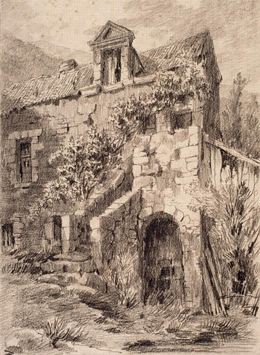 Vieille maison à Ingrandes, Olivier de Wismes, 4e quart 19e siècle