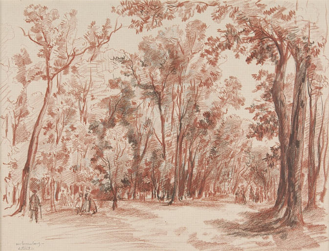 Jardin du Luxembourg : les grands arbres, Olivier de Wismes, 4e quart 19e siècle