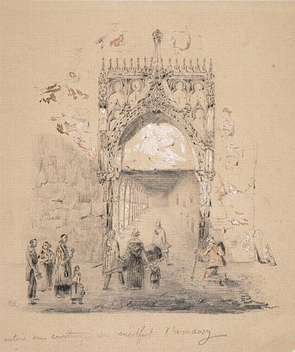 Montfort l'Amaury : entrée du cimetière, Olivier de Wismes, 4e quart 19e siècle