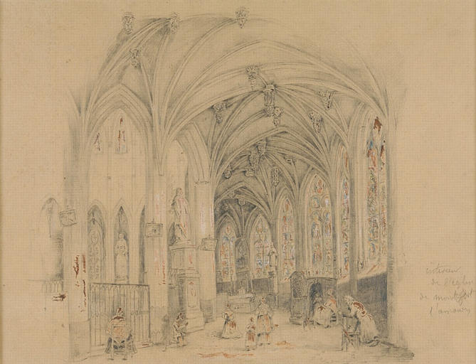 Montfort l'Amaury : intérieur de l'église, Olivier de Wismes, 4e quart 19e siècle