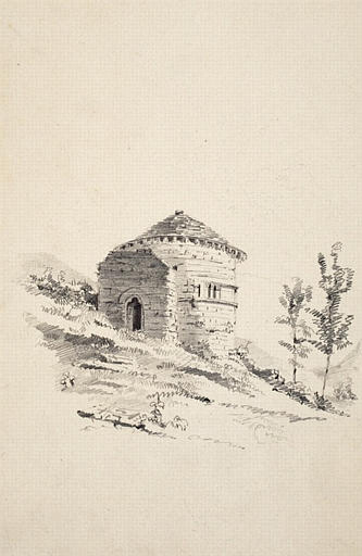 Chapelle romane près de Murols, Olivier de Wismes, 4e quart 19e siècle