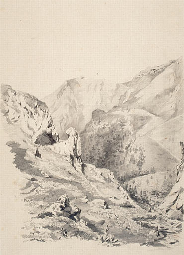 La Gorge d'Enfer au Mont-Dore, Olivier de Wismes, 4e quart 19e siècle