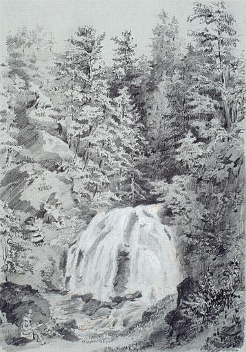 Cascade de Verrière au Mont-Dore, Olivier de Wismes, 4e quart 19e siècle