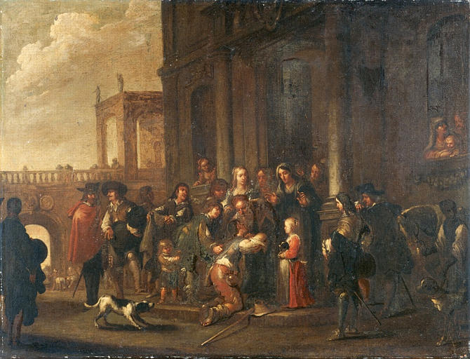 Le retour de l'enfant prodigue, Cornelis de Wael, 3e quart 17e siècle