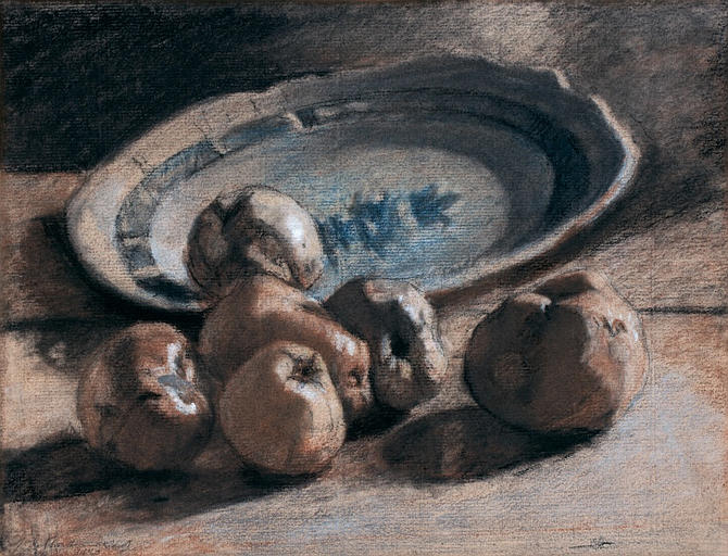 Nature morte (assiette et pommes)_0