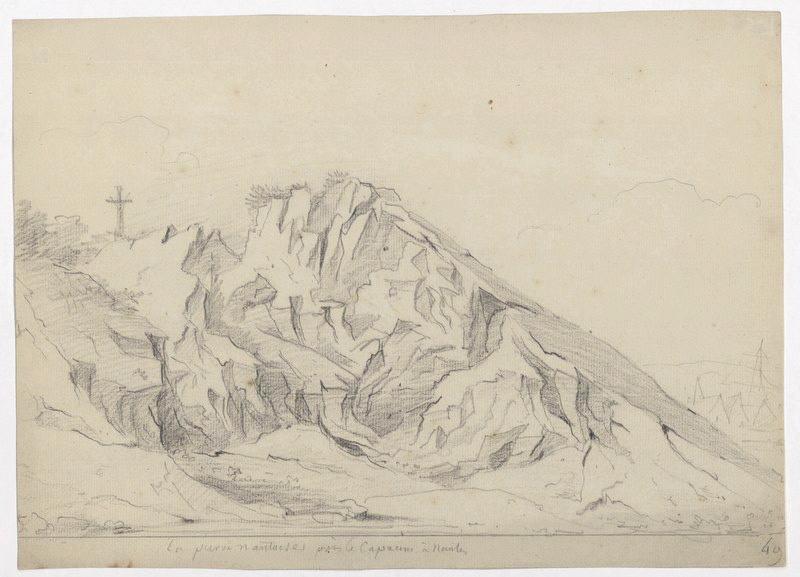 La pierre nantaise près Les Capucins à Nantes, Louis François Cassas, 4e quart 18e siècle, 1er quart 19e siècle