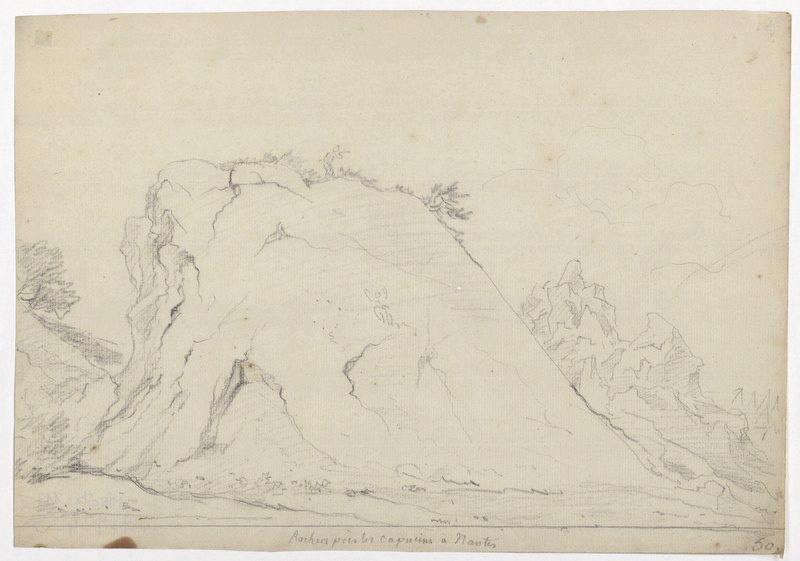 Rochers près les Capucins à Nantes, Louis François Cassas, 4e quart 18e siècle, 1er quart 19e siècle