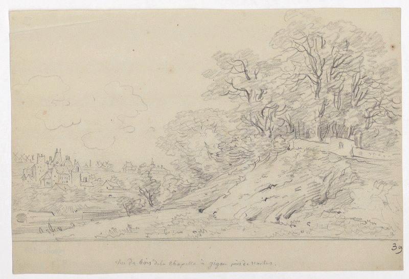 Vue du Bois de la chapelle à Gigan près de Nantes n° 39, Louis François Cassas, 4e quart 18e siècle, 1er quart 19e siècle