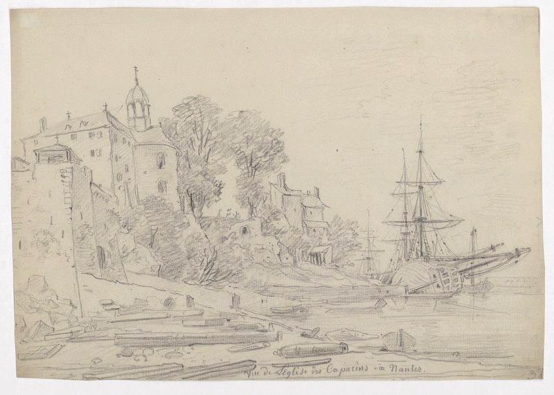 Vue de l'église des Capucins à Nantes, Louis François Cassas, 4e quart 18e siècle, 1er quart 19e siècle