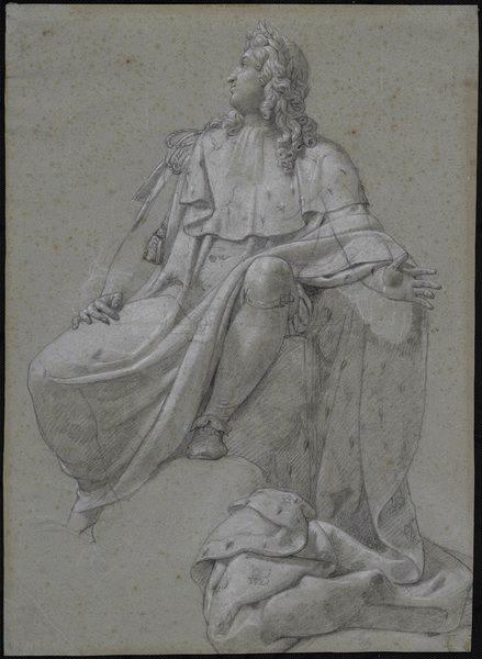 Etude pour un Louis XIV, Merry Joseph Blondel, 1ère moitié 18e siècle