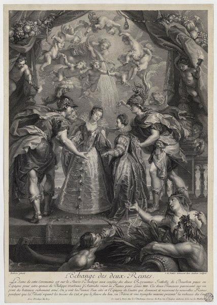La vie de Marie de Médicis ; L'échange des deux reines._0