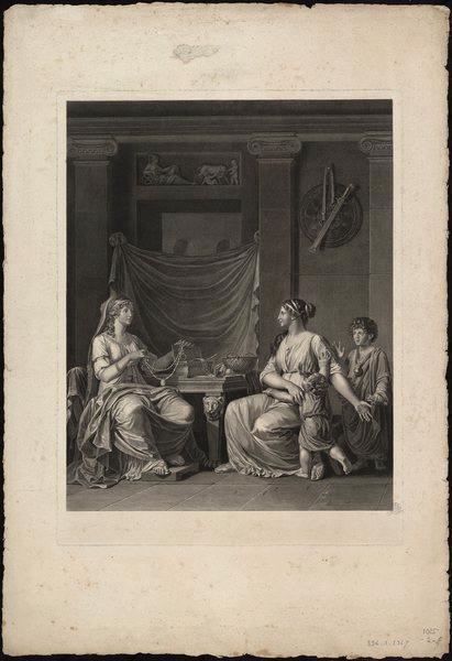 Cornélie mère des Gracques, Jean-Jacques Avril, 2e moitié 18e siècle