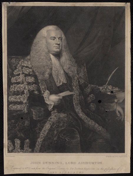 John Dunning Lord Ashburton, Sir Joshua Reynolds, 18e siècle