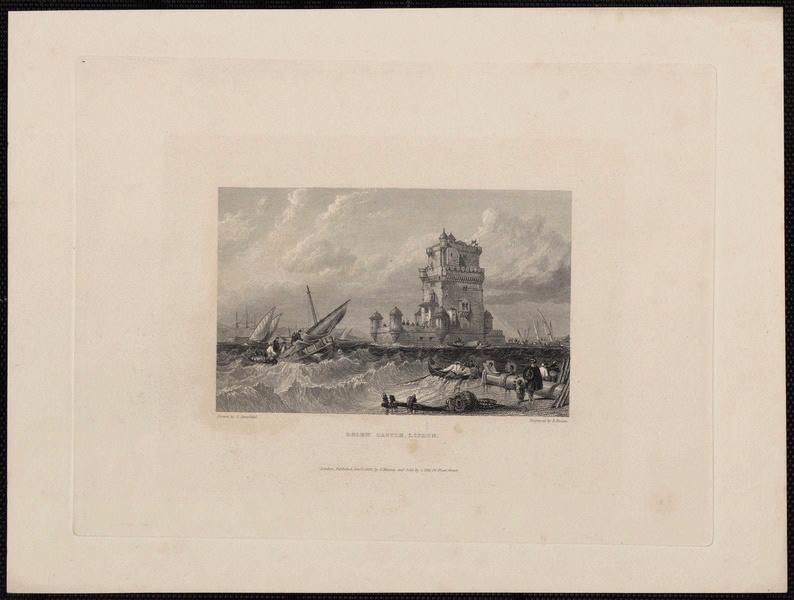 Belem castle Lisbon, Clarkson Stanfield, 1832