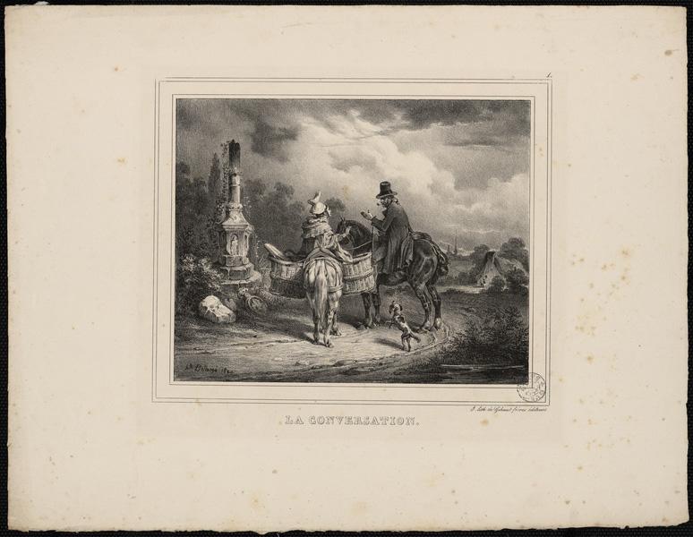 La conversation, Hippolyte Bellange, 1829