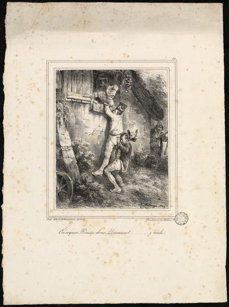 Ce coquin pousse donc Drumanet, Hippolyte Bellange, 1829