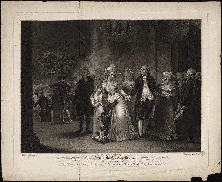 Séparation de Louis XVI de sa famille, Charles Benazech, 18e siècle