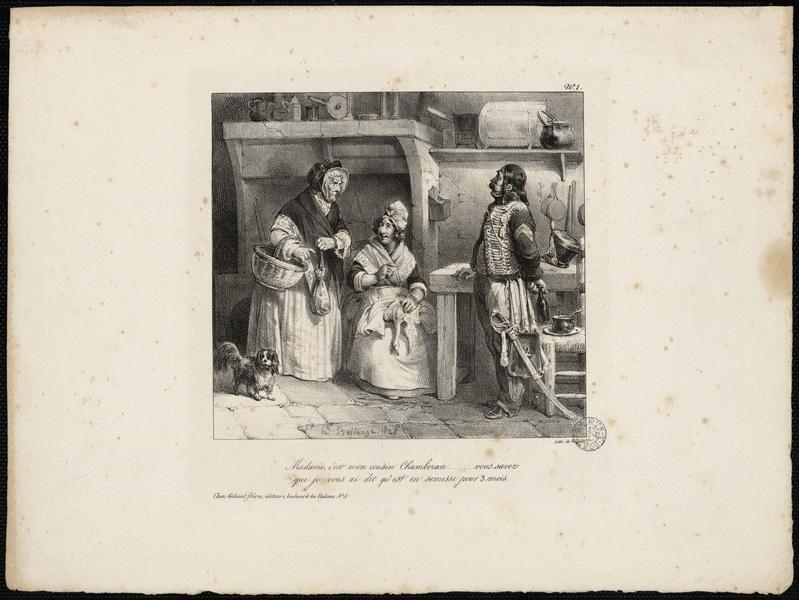Madame c'est mon cousin Chamboran, Hippolyte Bellange, 1828