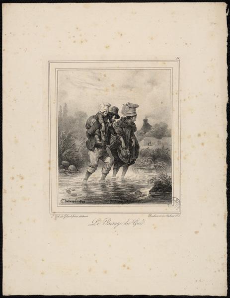 Le passage du gué, Hippolyte Bellange, 1829