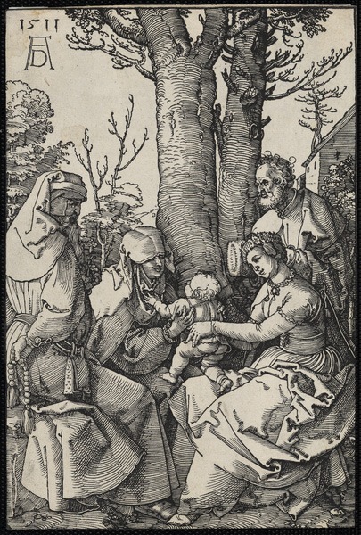 La Sainte Famille avec Joachim et sainte Anne sous un arbre_1