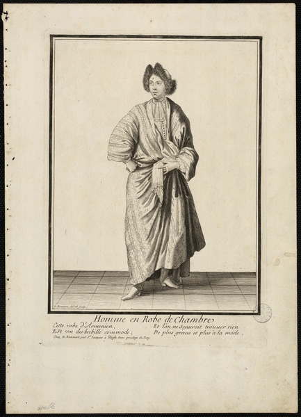 Homme en robe de chambre, Nicolas Bonnart, 2e moitié 17e siècle, 1er quart 18e siècle
