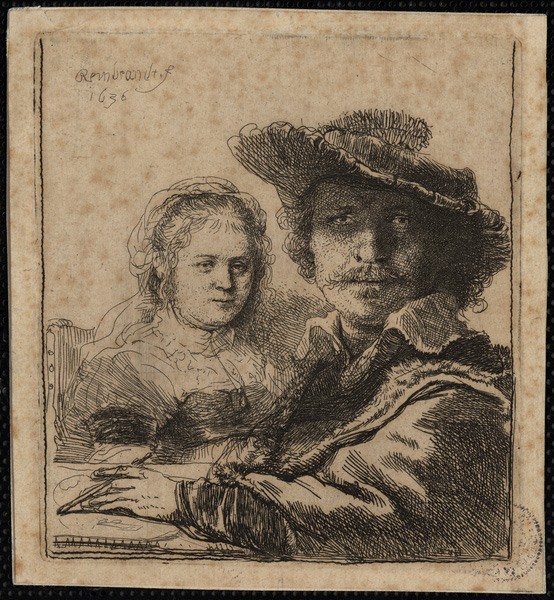 Rembrandt et sa femme_0