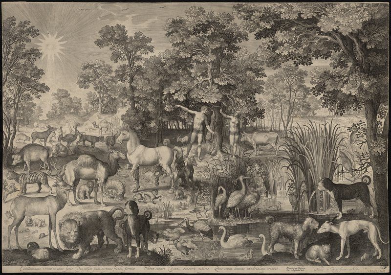 Adam et Eve se laissant séduire par le serpent_0