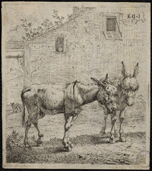 Les deux ânes, Karel Dujardin, 1652