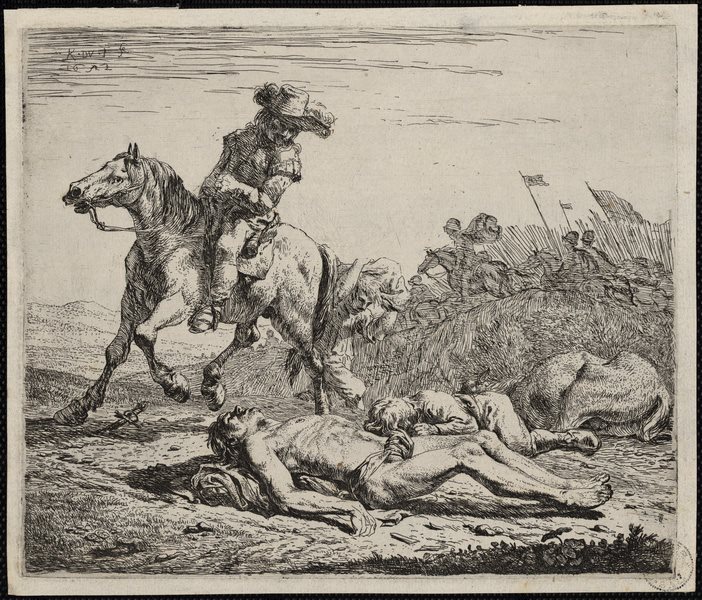 Le champ de bataille, Karel Dujardin, 1652