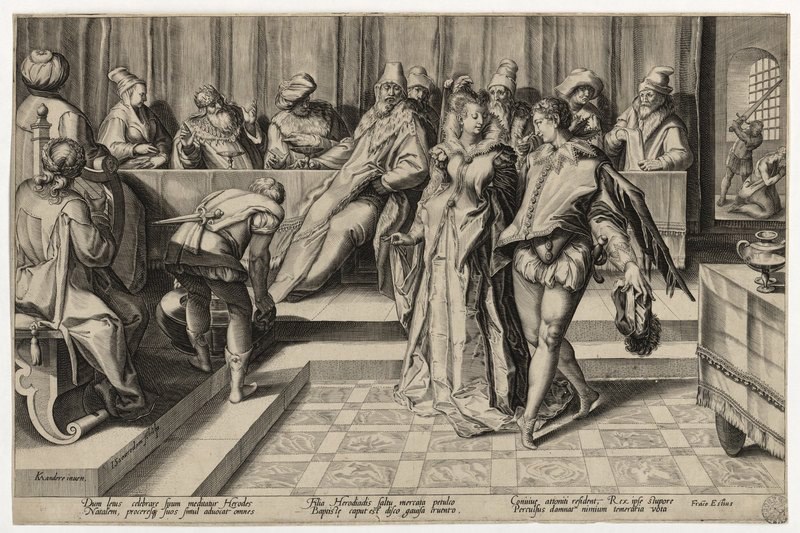 Hérodiade danse en présence d'Hérode, Karel Van Mander, 17ème siècle, 1ère moitié