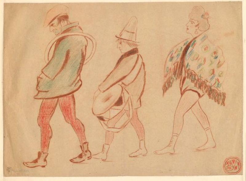 Trois artistes de cirque, Alexis Merodack-Jeaneau, 1898