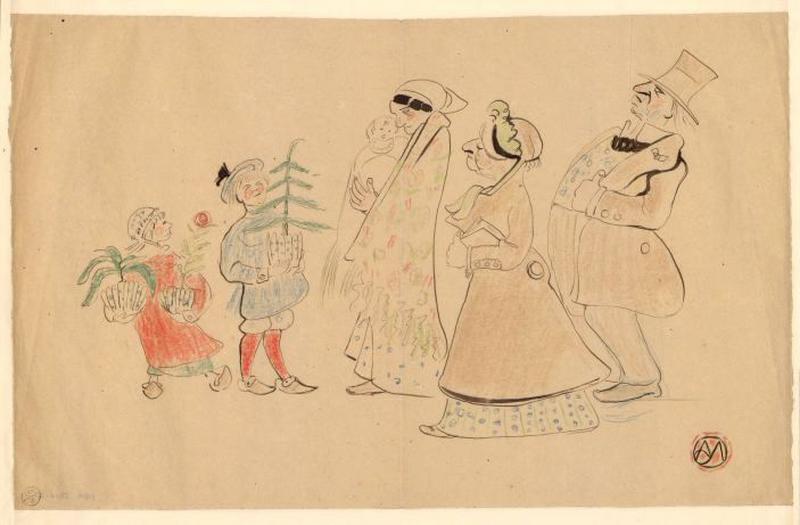 Portrait de famille avec six personnages, Alexis Merodack-Jeaneau, 1898
