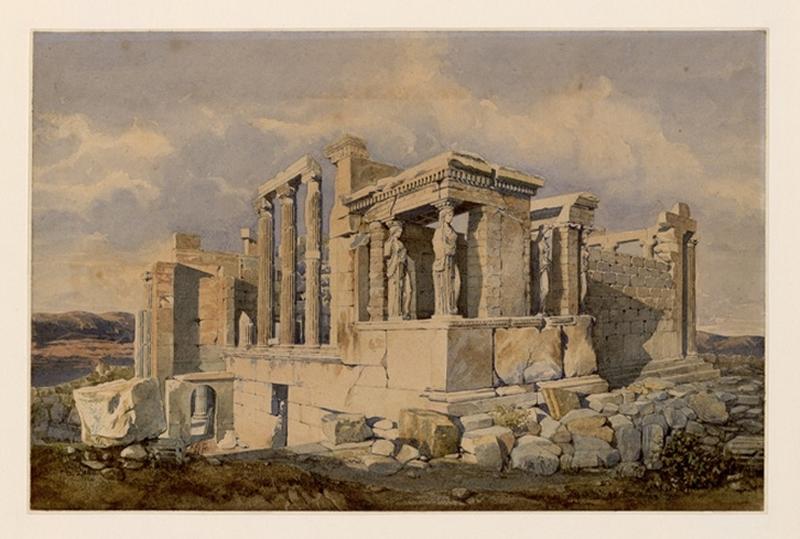 Vue du temple d'Erechtée à Athènes_0