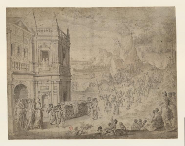 Les funérailles de l'Amour ; L'enterrement de l'Amour (autre titre), Antoine Caron, 1574