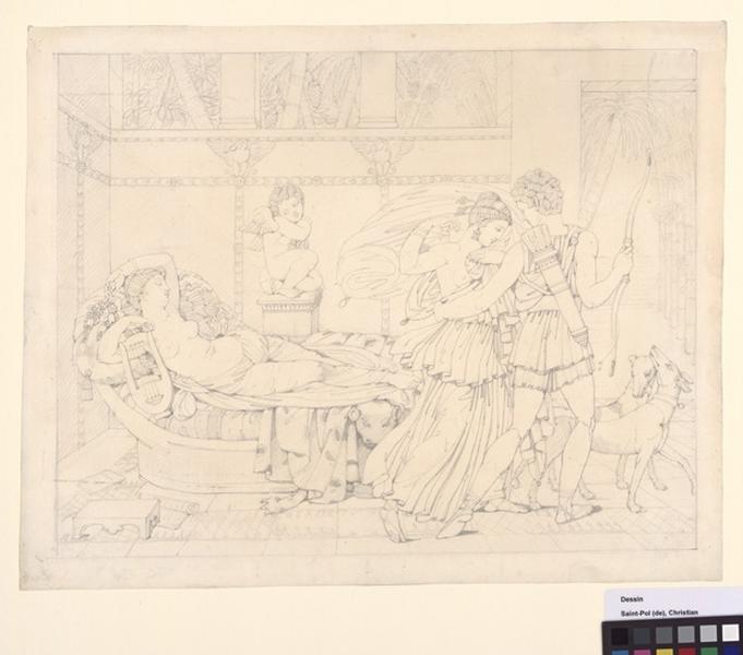 Femme endormie, Christian de Saint-Pol, 1ère moitié 19e siècle
