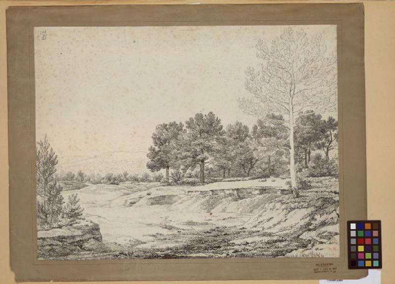 Paysage d'Italie, Jean Joseph Xavier Bidauld, 1ère moitié 19e siècle