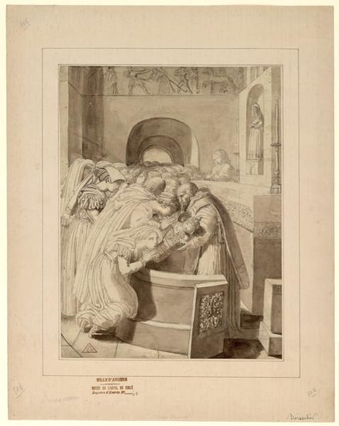 Présentation d'une châsse à reliques à des Italiennes. 1806 (?), Félix Boisselier, 1806 vers