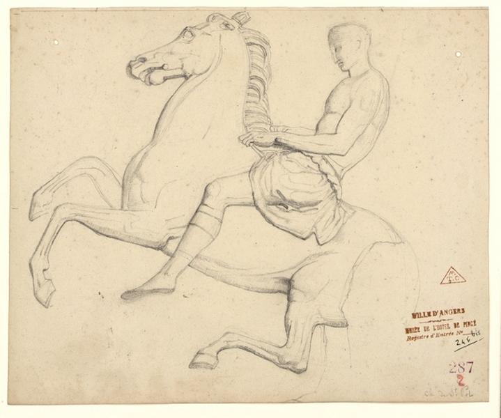 Cavaliers d'après l'antique (copie d'une frise du Parthénon, ?), Christian de Saint-Pol, 1ère moitié 19e siècle