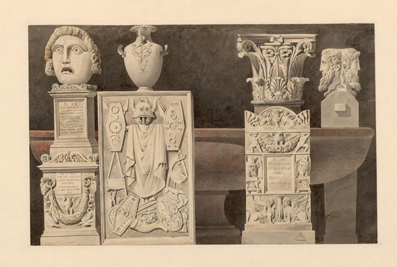 Fragments antiques, Achille François René Leclere, 1ère moitié 19e siècle