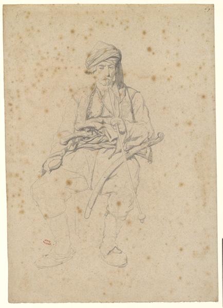 Janissaire fumant, Théodore Valerio, 19e siècle