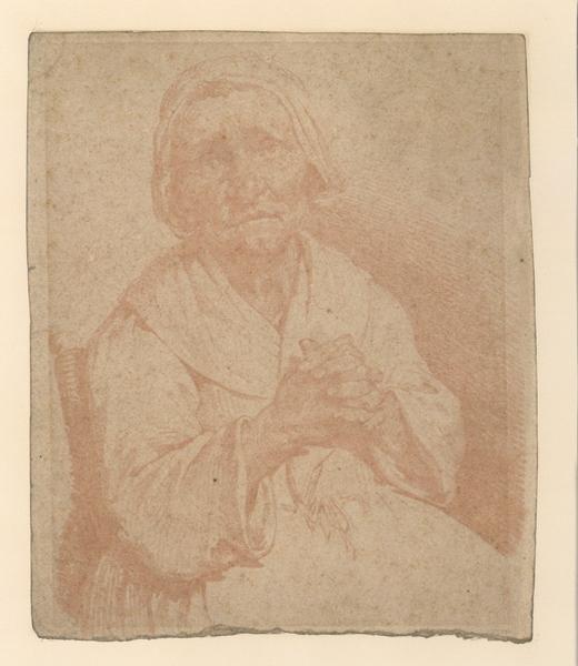 Vieille femme assise ; Vieille femme en prière (autre titre), Pierre Alexandre Wille, 18e siècle