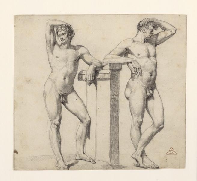 Deux académies d'homme, Charles Meynier, 1ère moitié 19e siècle