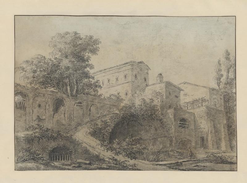 Une villa italienne ; Paysage. Ruines. Monuments (autre titre) ; Palais en Italie (autre titre)_0