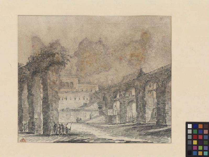Palais et ruines d'un aqueduc ; Paysage. Ruines. Monuments_0