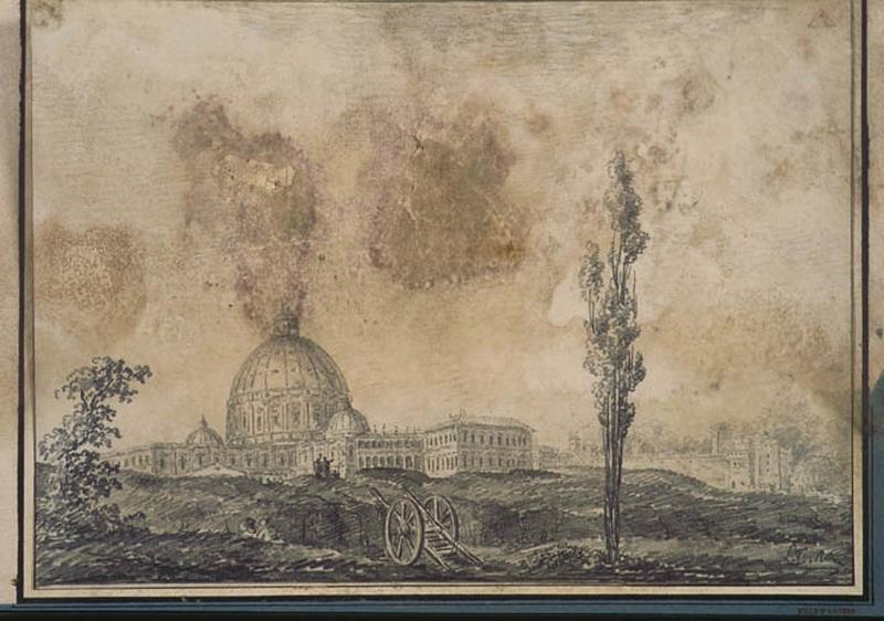 Vue de Saint-Pierre de Rome ; Paysage. Ruines. Monuments_1