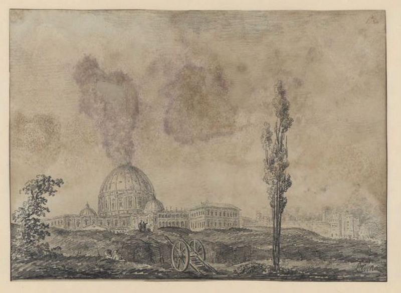 Vue de Saint-Pierre de Rome ; Paysage. Ruines. Monuments_0