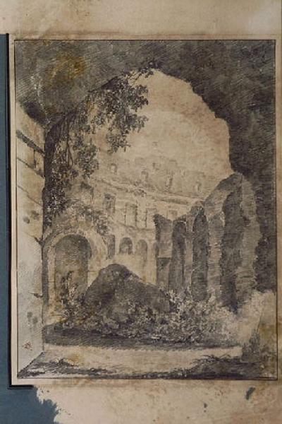L'intérieur du Colisée ; Paysage - Ruines d'Italie_1